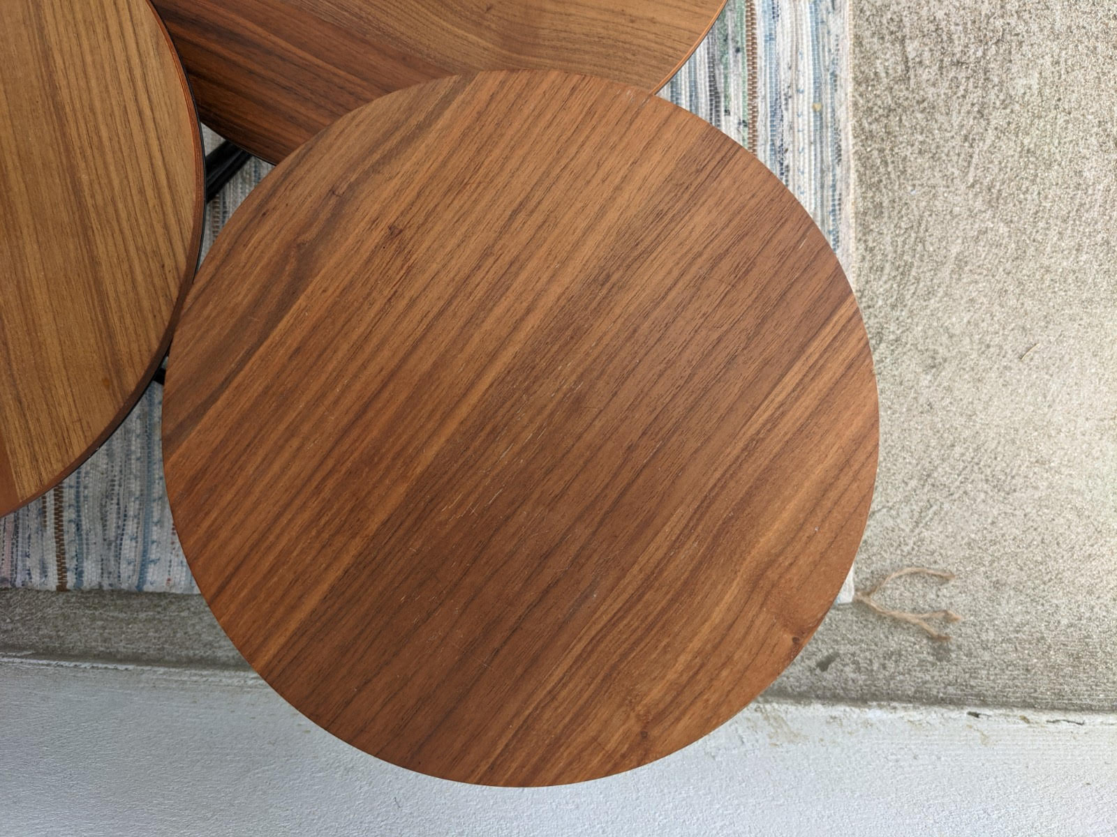 Coffee table 3 walnut trays