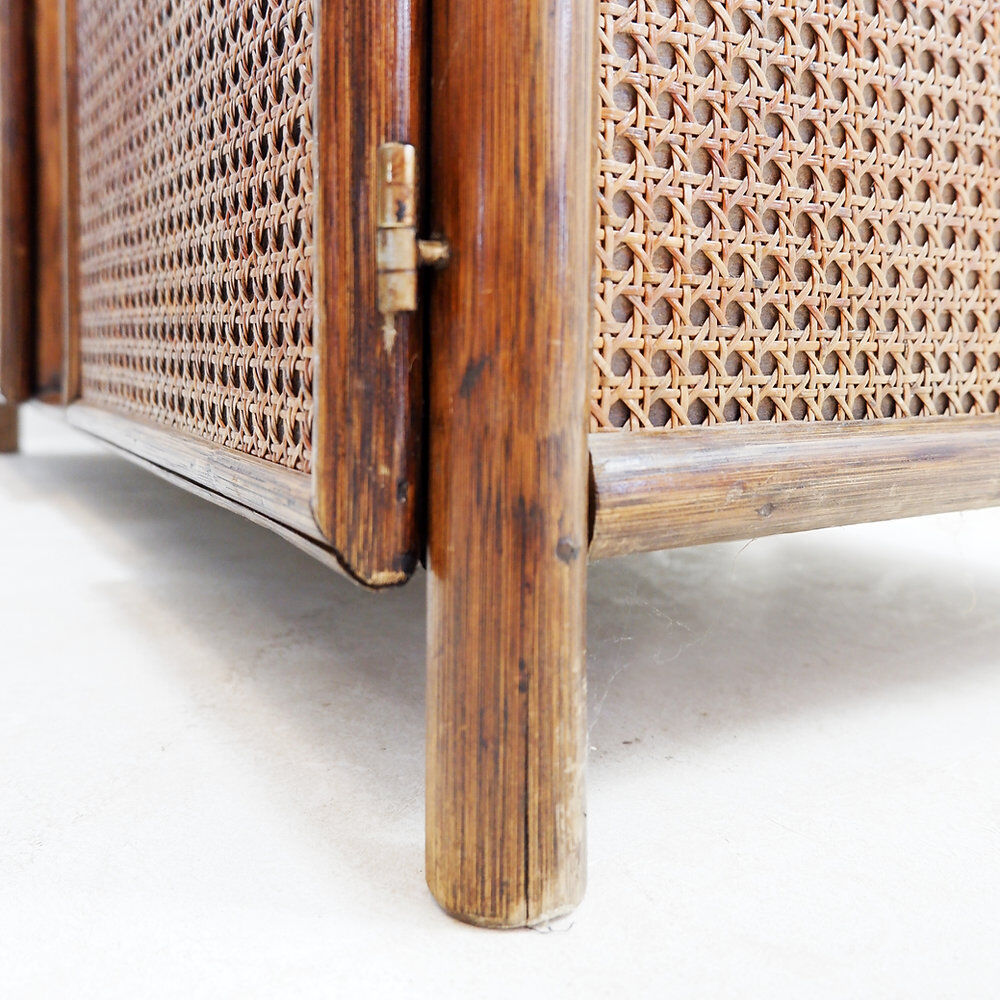 Mid-century bamboo and rattan buffet - 1960s