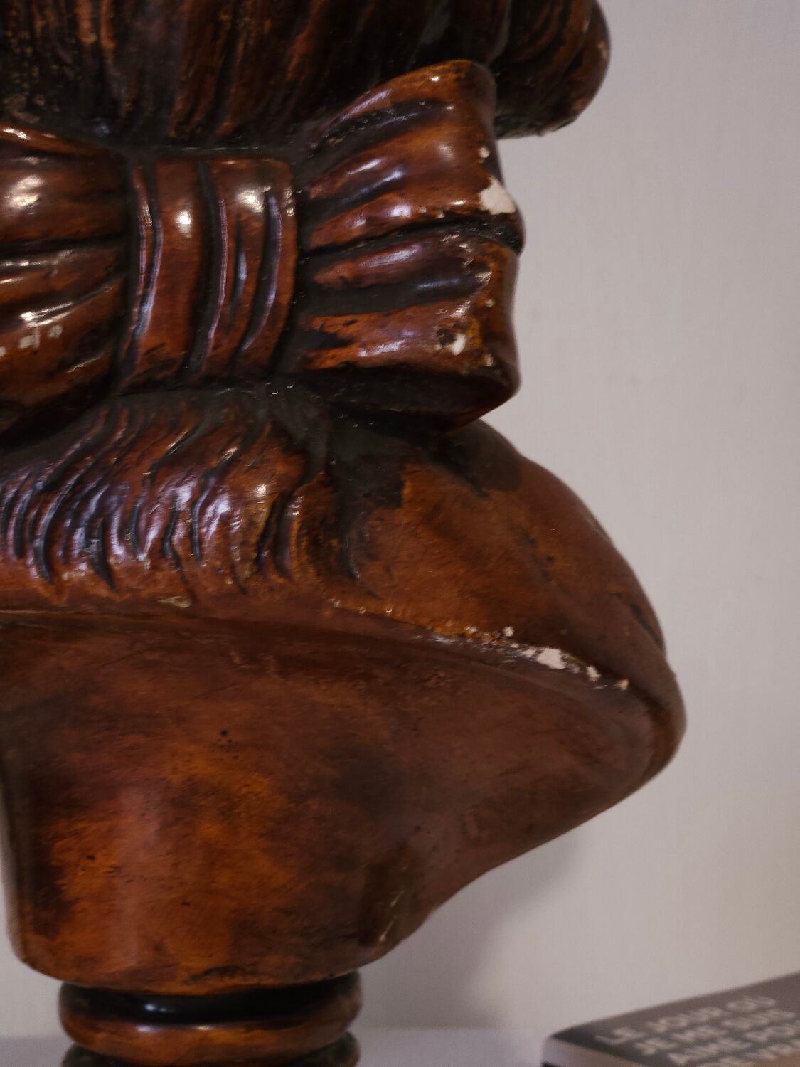 Bust of a young man in antique plaster.