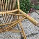 Set of 3 vintage rattan armchairs