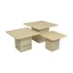Set of 3 Vintage Travertine Nest Tables Coffee Tables Italy 1970s Design Side Table