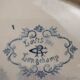 Ravier ironstone Longchamp model Louis XVI with old blue decoration.