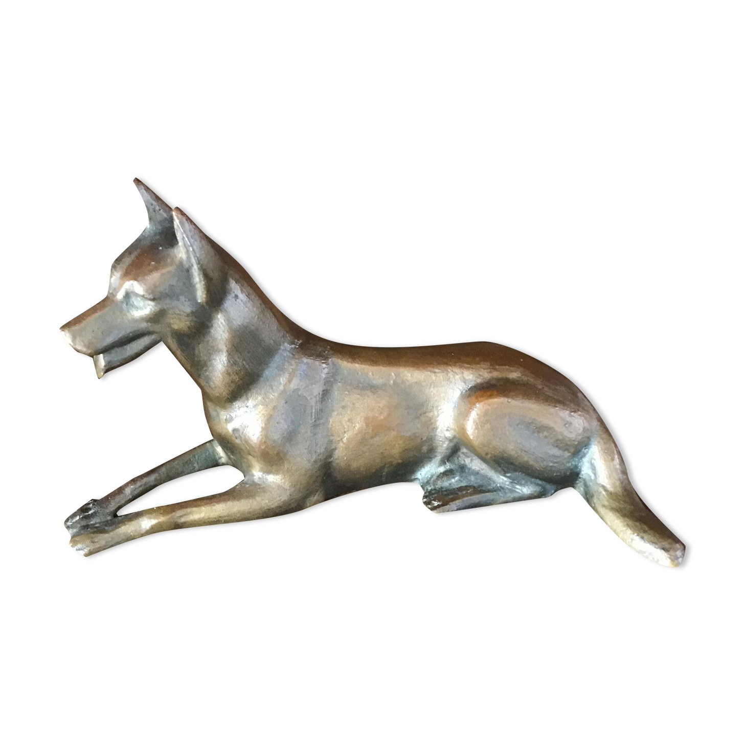 Bronze animalier chien loup