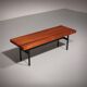 Banc en teck et métal, fabriqué en Italie, années 1970