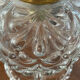 Vintage molded glass and gold metal pendant light