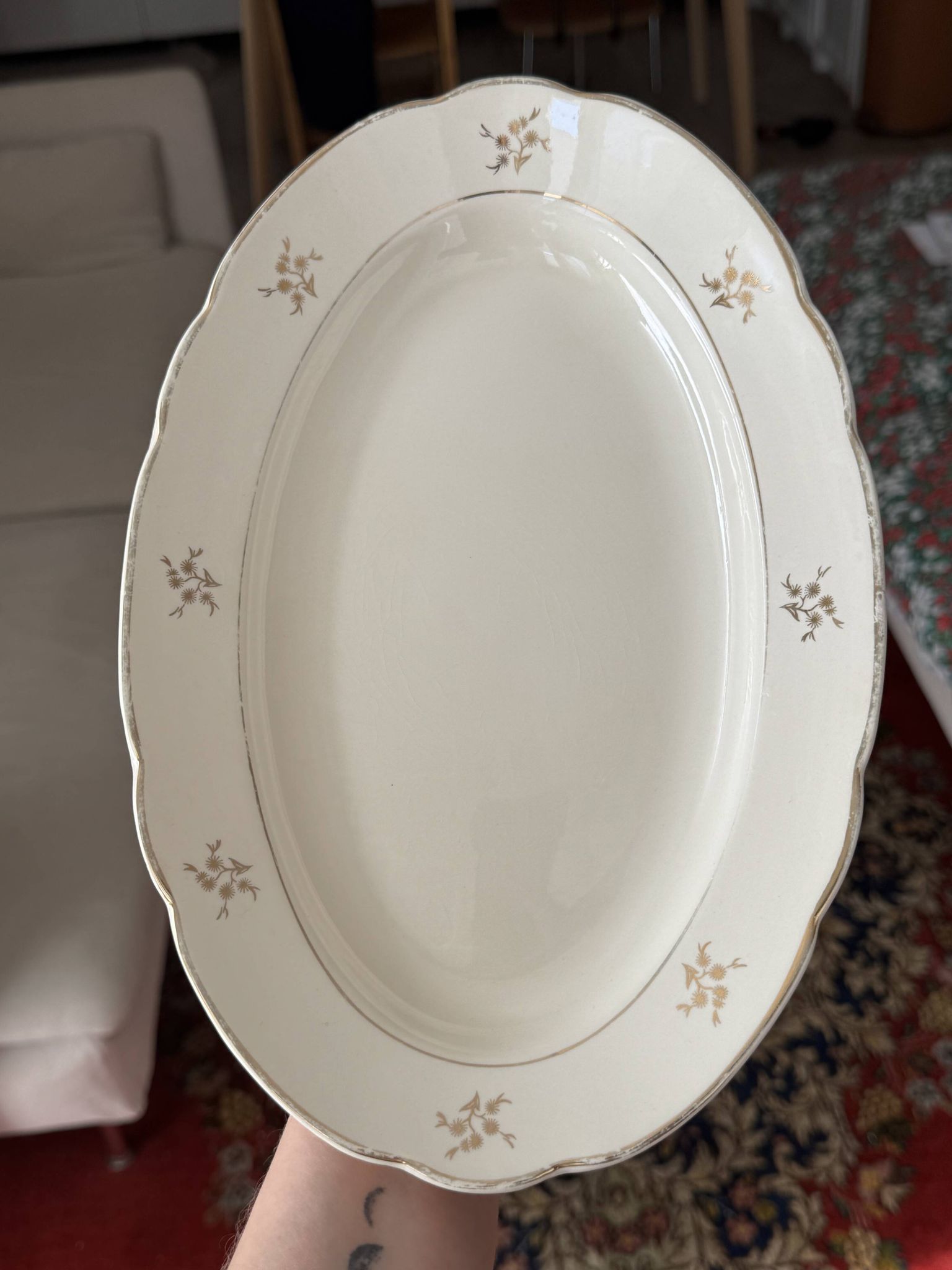 Plat de service ancien Villeroy & Boch Mettlach