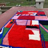 Contemporary Beni Ouarain Rug 300x200 cm – Multicoloured Abstract Patterns