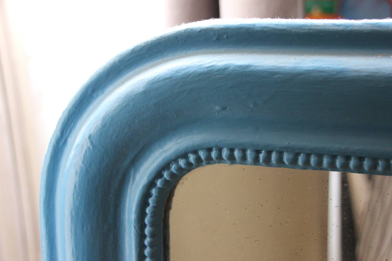 Antique Louis Philippe blue mirror