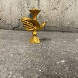 Zoomorphic gilded bronze candlestick by Pierre Casenove, 1980, Fondica.