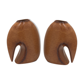 Italian design ceramic vases duo