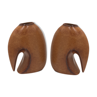 Duo de vases en céramique design italien