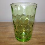 4 old green glasses