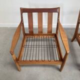 Ensemble de fauteuils en cuir des années 1960 par Knoll