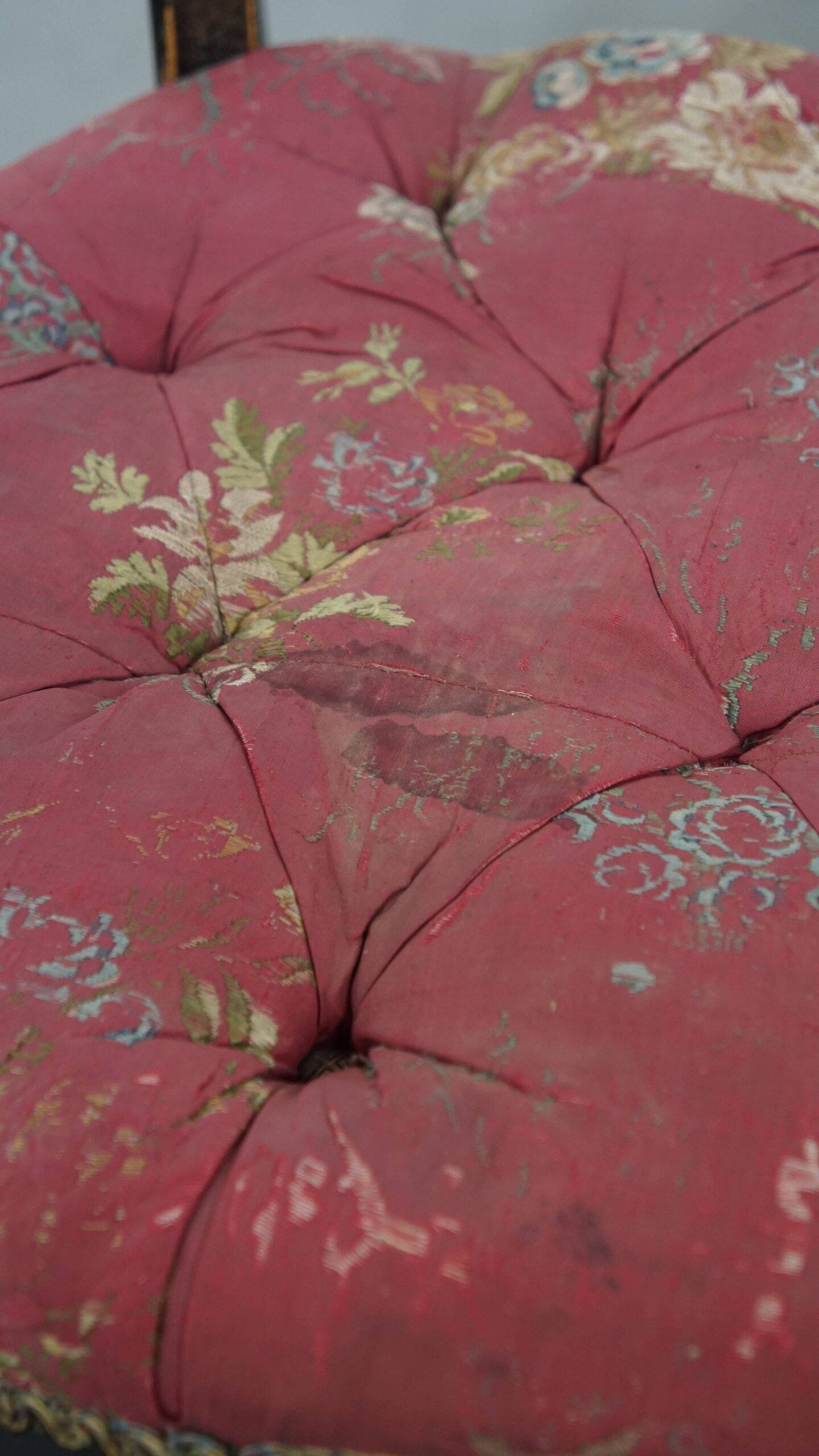 Set of 2 antique French Napoleon III chairs inlaid with mother-of-pearl