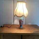 Antique table lamp in Limoges porcelain and gilded bronze