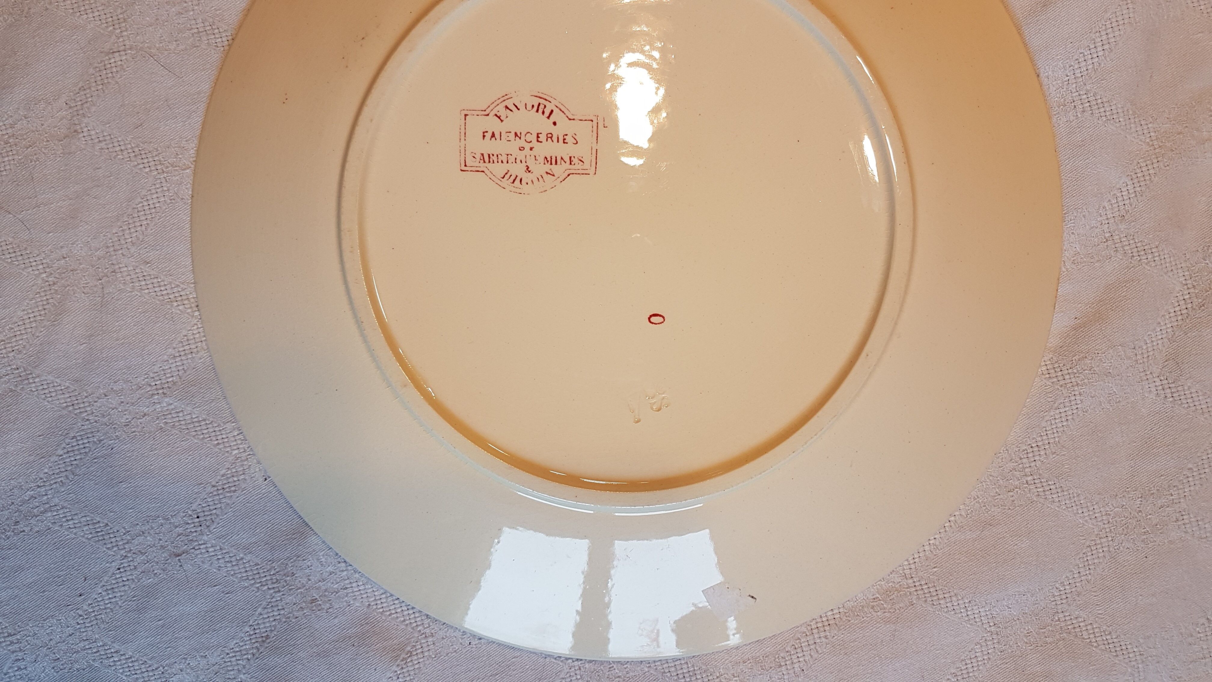 Plate with decoration of flowers and birds