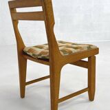 Raphael Oak and Fabric Dining Chairs by Guillerme et Chambr