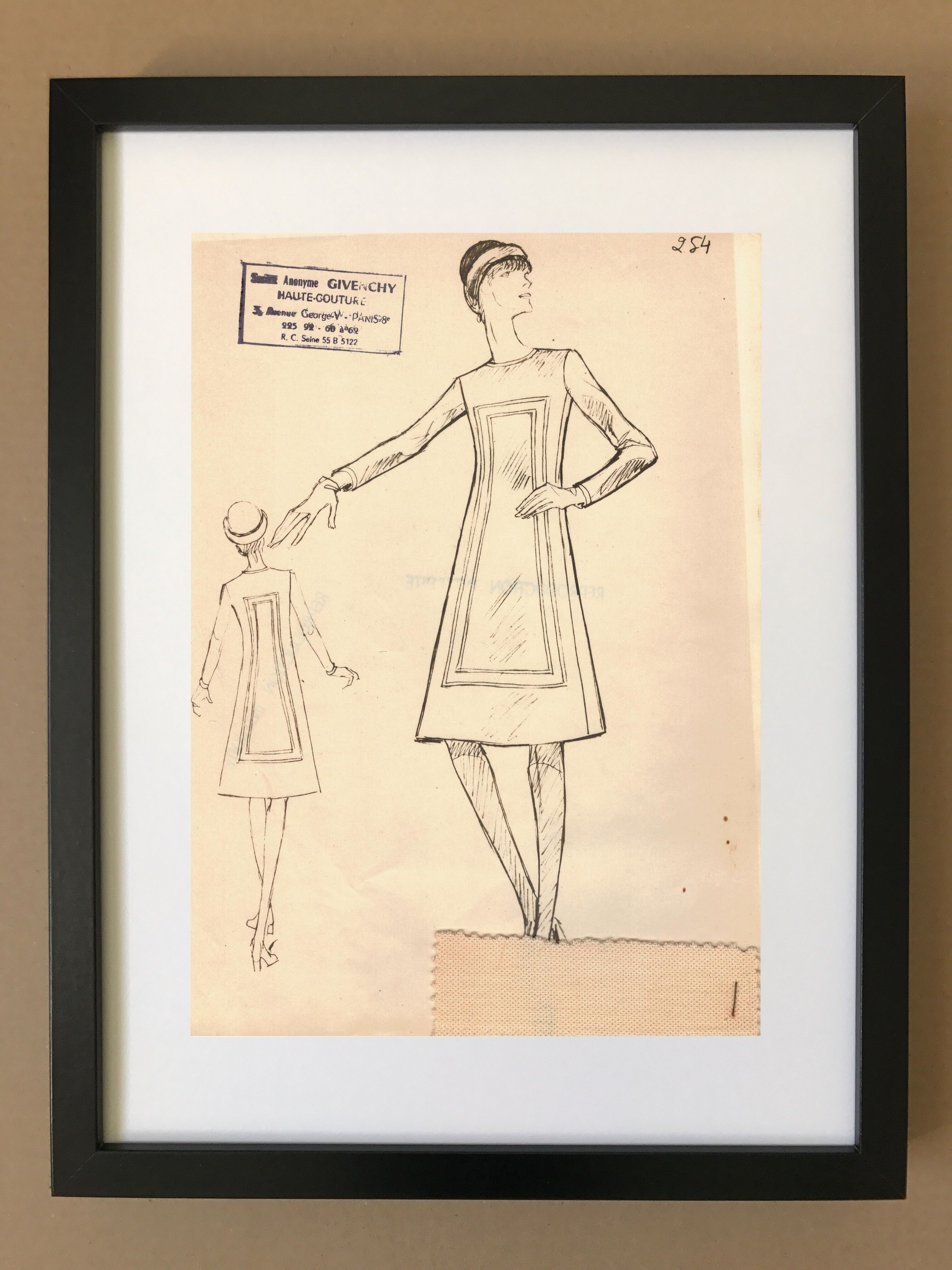Drawing of the house Givenchy