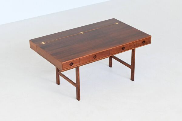 Bureau Peter Lovig Flip-Top Partners en palissandre, Lovig, Danemark, 1960