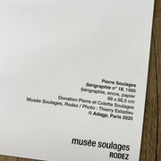 Pierre Soulages - Superb Poster after Screen Print 18 - 1988