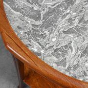 Art Nouveau Side Table in Walnut and Marble, France ca. 1915
