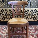 Suite of 8 rustic Provencal mulched chairs