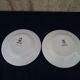 2 dessert plates in opaque porcelain of Gien model Chante clair diam diam 20,5 cm