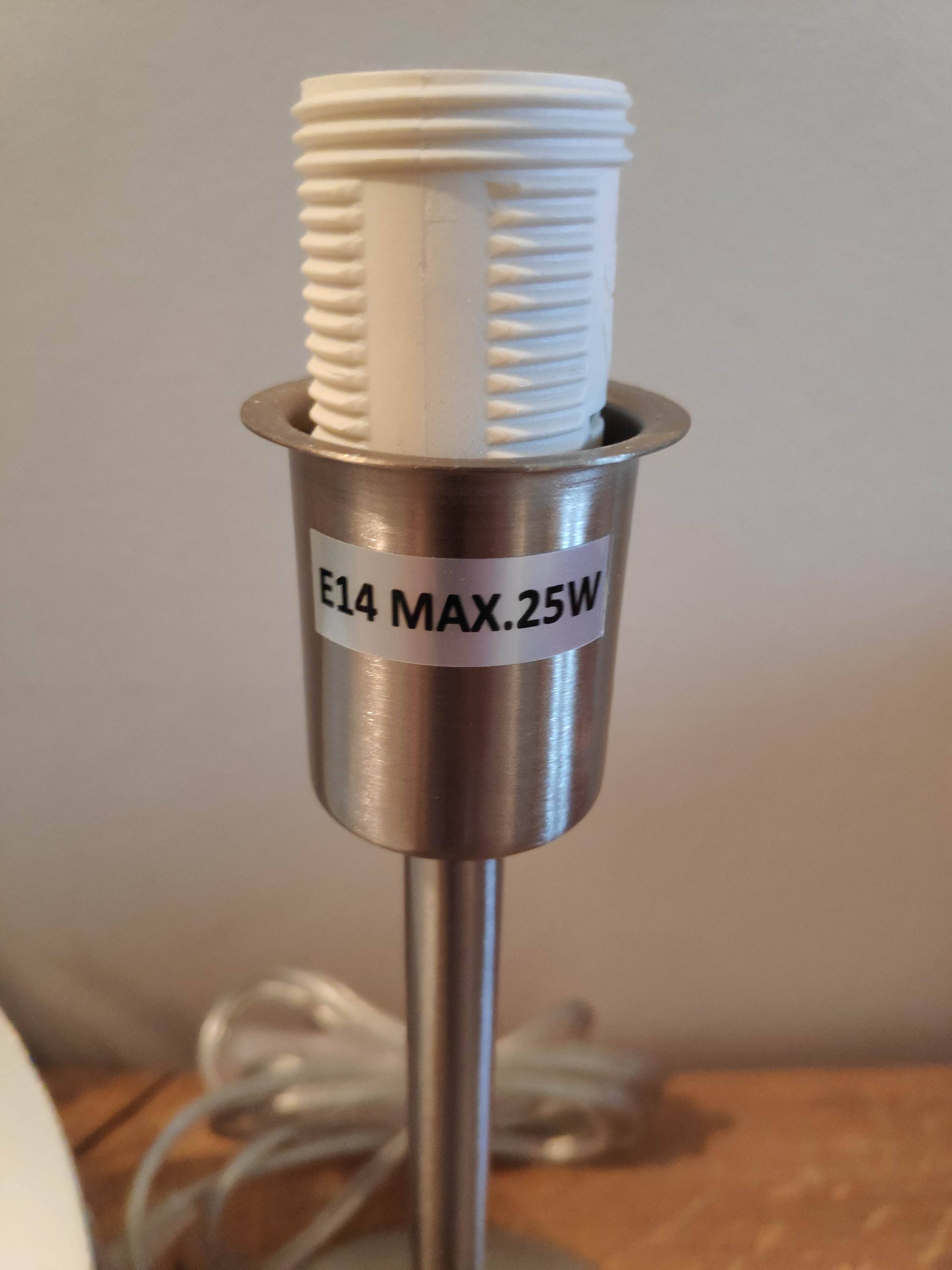 Brushed metal mushroom lamp