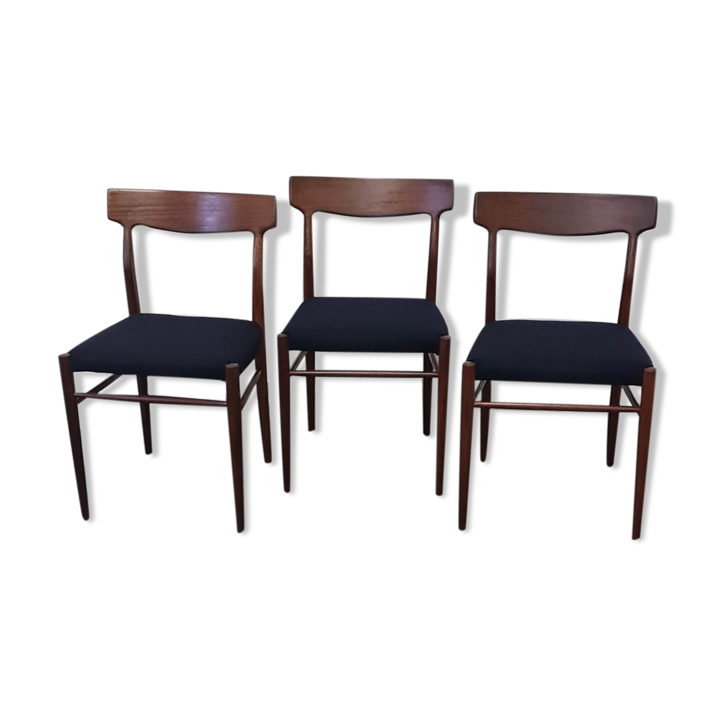 Set of 3 teak dining chairs