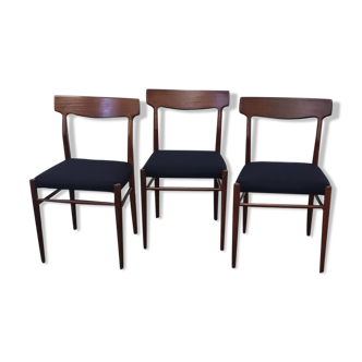 Set of 3 teak dining chairs