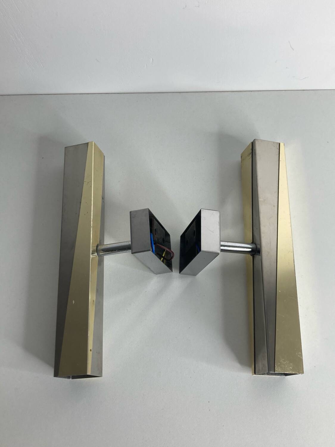 80s metal wall lights