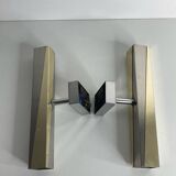 80s metal wall lights