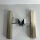 80s metal wall lights