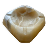 Cendrier vide poche en albâtre beige