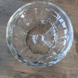4 small old glass cups