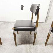 Lot of 4 Scandinavian chairs feet fused wood 60's