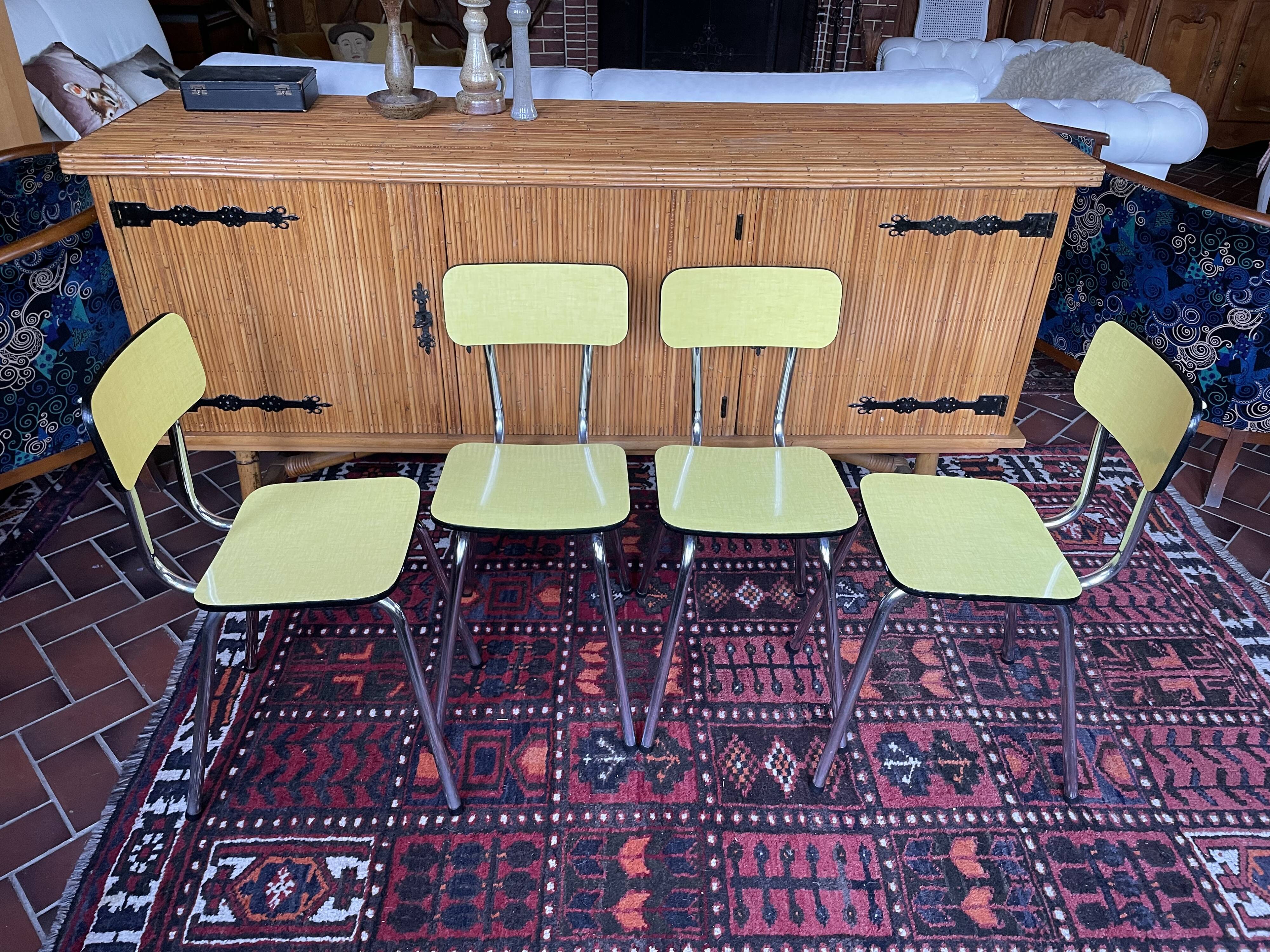 Chaises en formica 1960