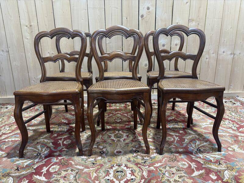 Série de 6 chaises Louis Philippe Cannées