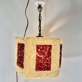 Scandinavian perplex granite chandelier Roland Konst vintage 70