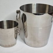 Letang Rémy stainless steel champagne cooler and ice bucket from the 80s