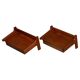 Wall-Mounted Teak Bedside Tables attributed to Børge Mogensen, 1950s, Set of 2