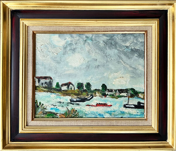 Bord de mer'' huile sur carton