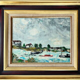 "Seaside " oil on cardboard