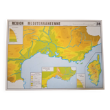 School map: south east altitudes n°27 / mediterranean region n°28