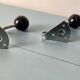 2 Bakelite ball coat hooks