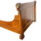 Empire period sleigh bed in solid walnut 19th century