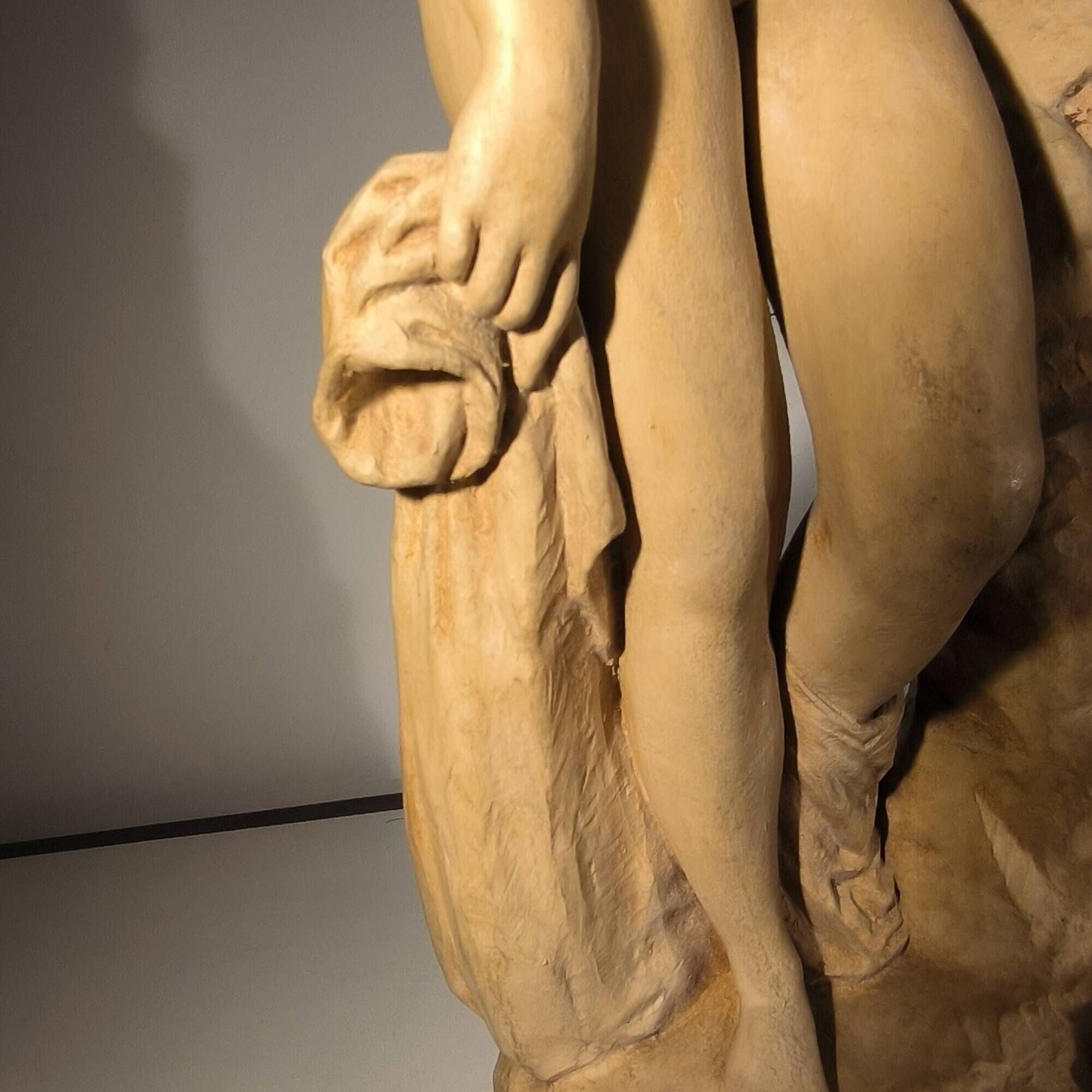Charles van oemberg 'venus' sculpture of a female nude with drapery, terracotta, c.