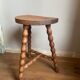 Pair of wooden milkman's stools turned brutalist