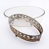 Louis XVI oval centerpiece in silver metal - 19th century