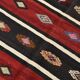 5x7 Red Black Handmade Persian Kilim Rug, 168x228Cm